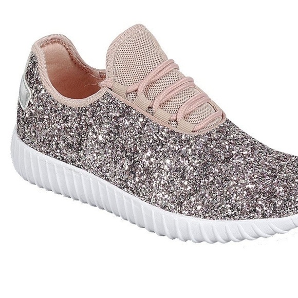 Forever Link Shoes New Pink Glitter Sneakers Tennis